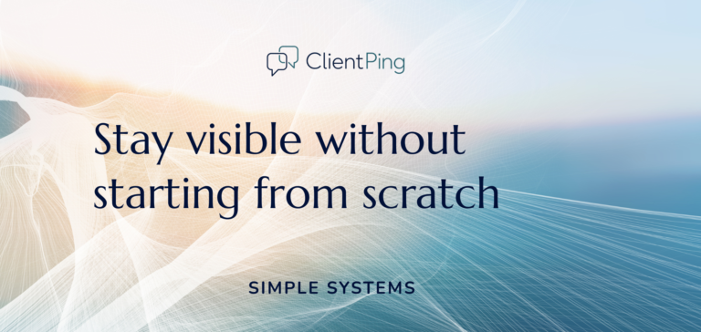 The easy way to stay visible without writing anything